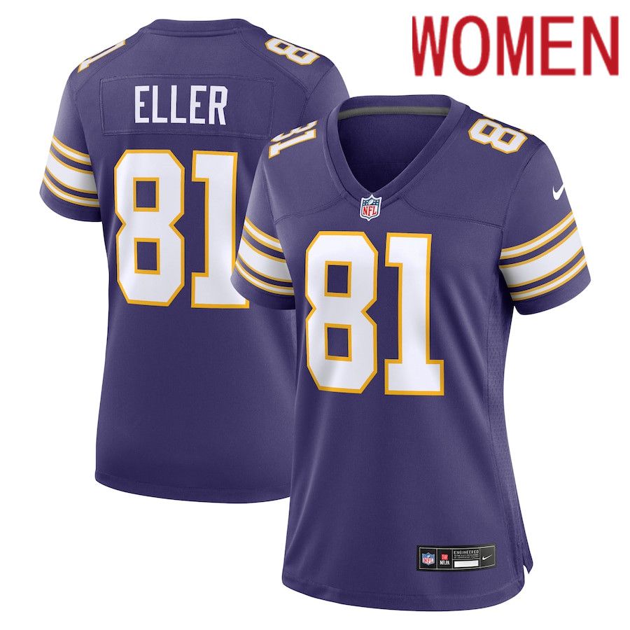 Women Minnesota Vikings 81 Carl Eller Nike Purple Classic Retired Player NFL Jersey